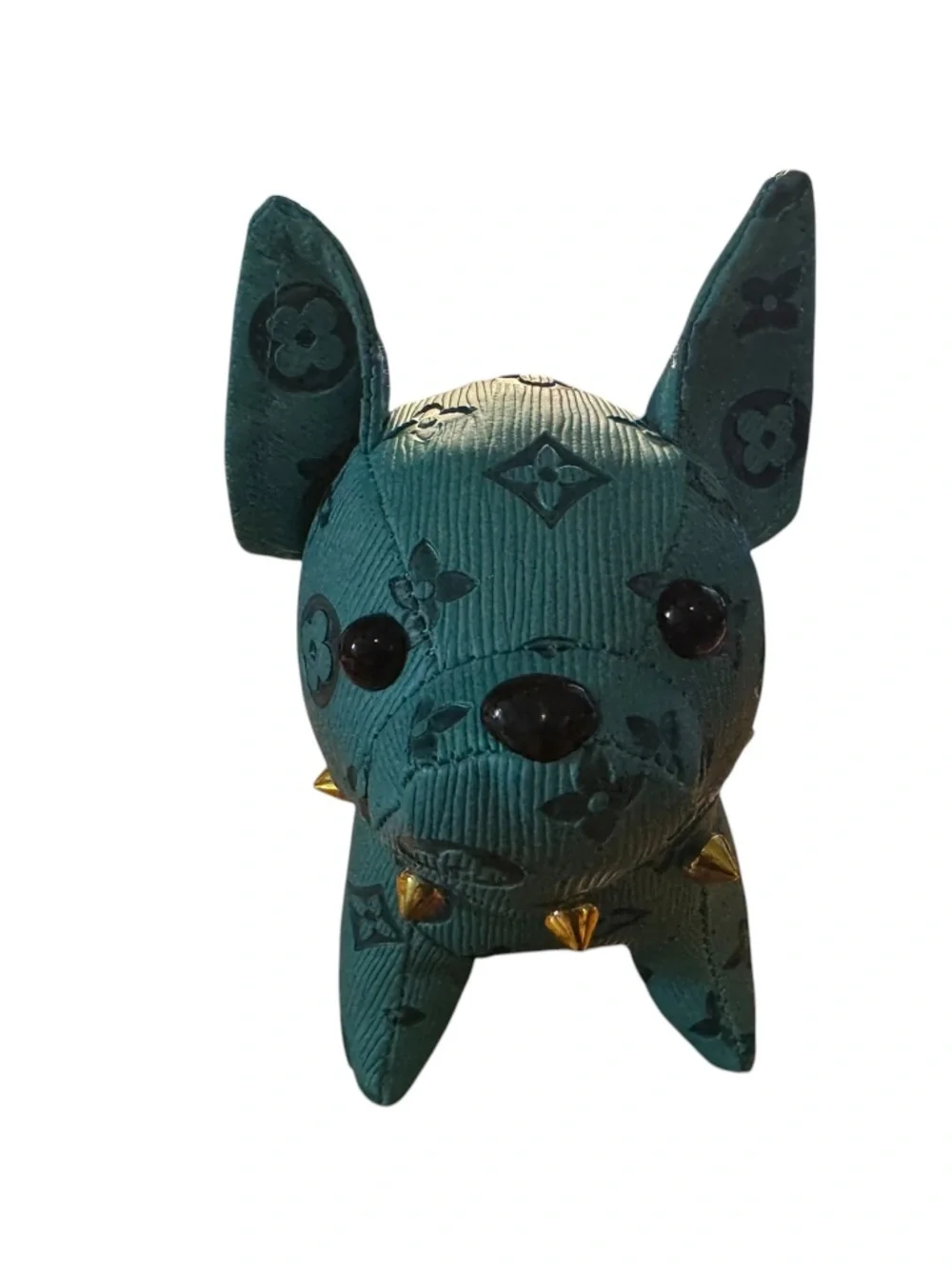 Teal Blue French Bulldog Dog Keychain Handbag Bag Charm - Brand New